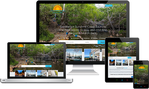 Sunshine Coast Tourism displayed beautifully on multiple devices